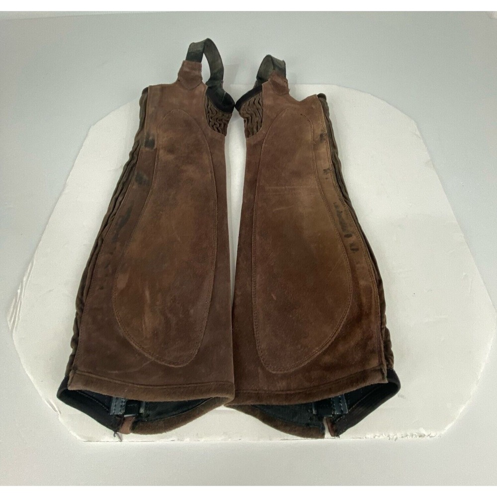 Ariat ‎ Chap Adult Chocolate Brown Suede Gaiters, Size XST.Equestrian - Picture 3 of 10